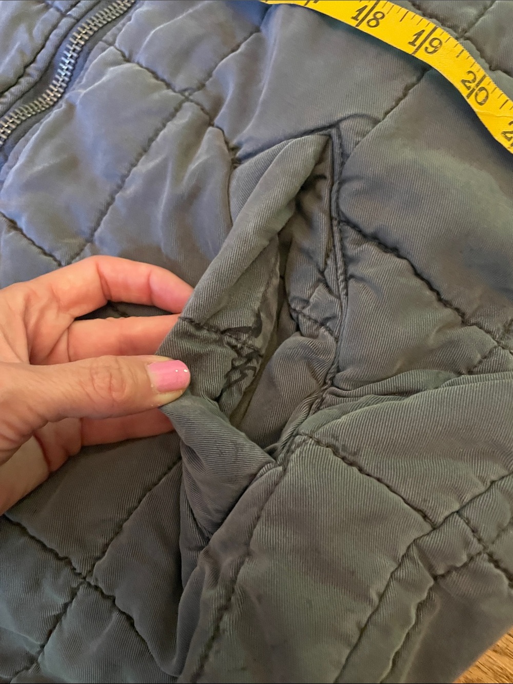 Free People charcoal gray Dolman quilted jacket SzL - Picture 8 of 8